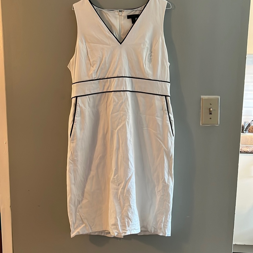 White dress w Black trim